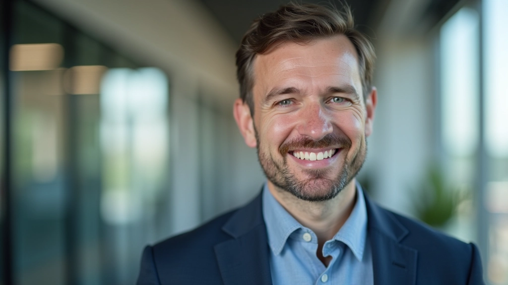 Vedoucí projektu v profesionálním prostředí, portrét z pasu nahoru, sebevědomý výraz