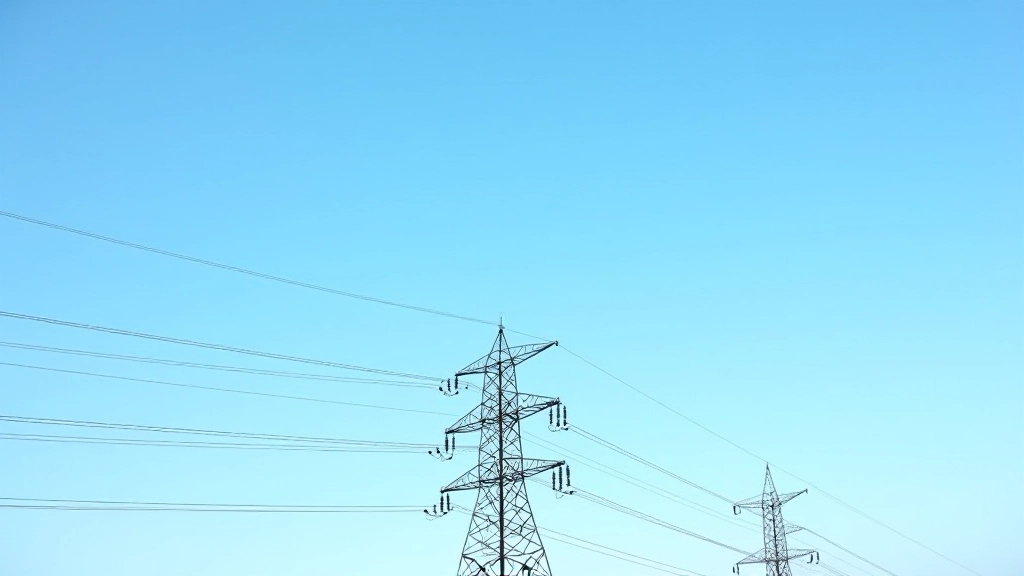 Průmyslové elektrikářské vedení a transformátory na elektrickém vedení